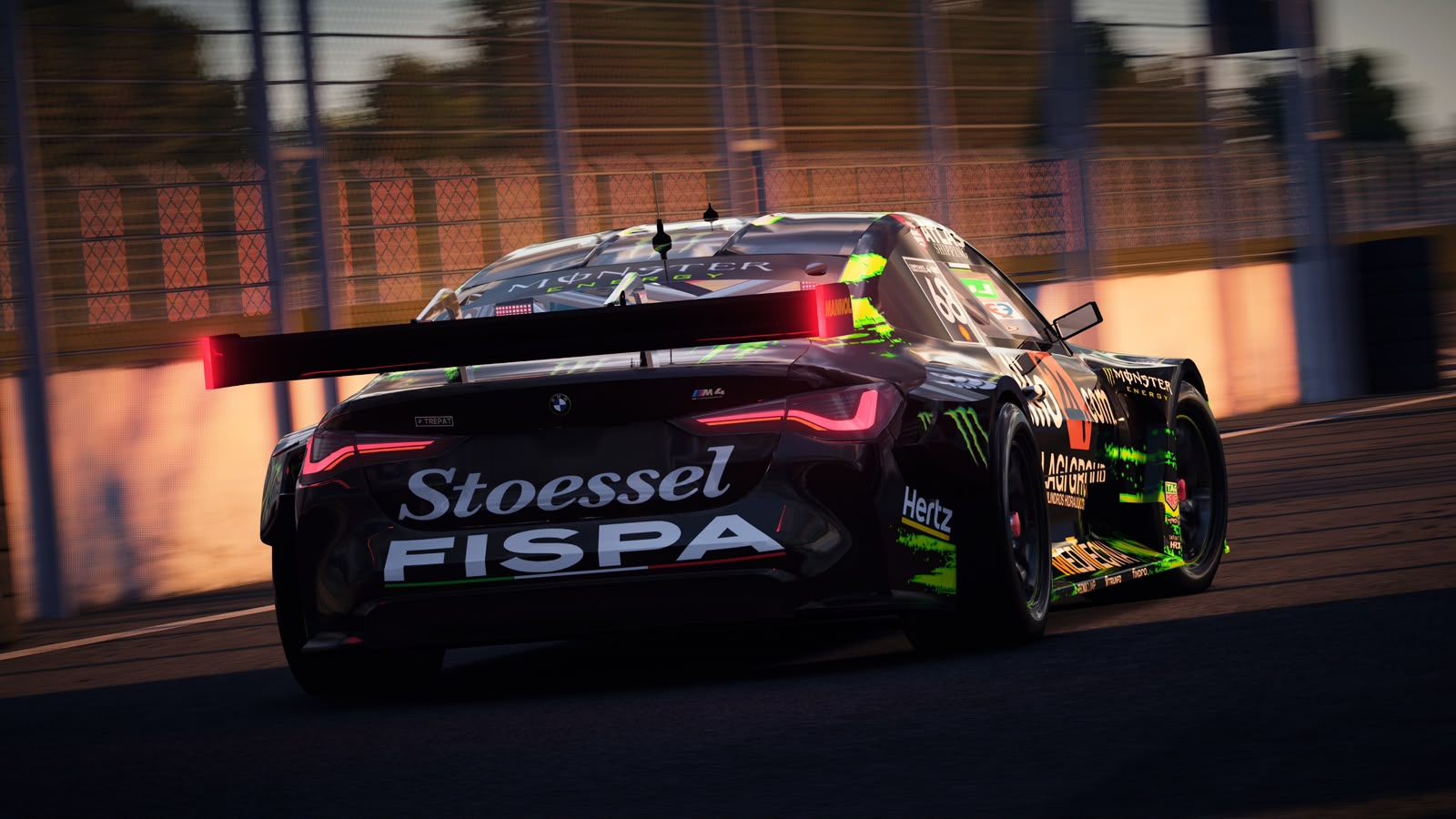 Autos de simracing en grilla de largada